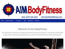 Tablet Screenshot of aimbodyfitness.com